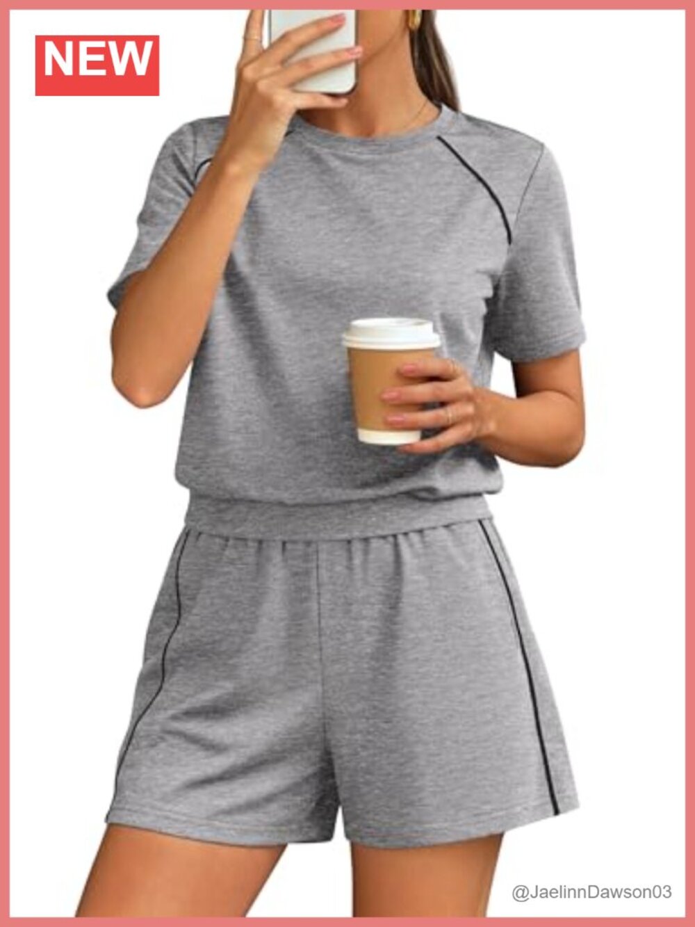 Womens 2 Piece Shorts Set Short Sleeve Top Wide Leg Lounge Casual Summer